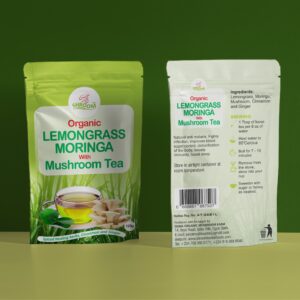 ORGANIC LEMONGRASS , MORINGA WITH MUSHROOMTEA