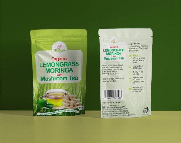 ORGANIC LEMONGRASS , MORINGA WITH MUSHROOMTEA